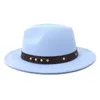 Berets 2023 Chegal mulheres homens lã vintage trilby feltro fedora chapéu com borda larga cavalheiro elegante senhora inverno outono jazz bonés