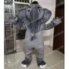Performance Gray Elephant Mascot Costumes Halloween Cartoon Character Outfit Suit Xmas Outdoor Party Outfit unisex Promotional Advertising Clothings