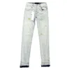 Ksubi Jeans Designer Jeans viola da uomo Jeans strappati dritti regolari Strappi di jeans lavati vecchi jeans neri lunghi Jeans impilati 3opzi