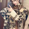 Luxury Designer Scarf Women 100% Double sided Cashmere Celestial Unicorn Plaid Letter Printing Pure Cashmere Men Double sided Shawl Scarf nice gift Size 180x30cm