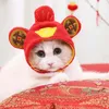 Trasportini per gatti 67JE Per costume cappello Design berretto da cucciolo Anno di Natale Accessori per vestire Materiale morbido e confortevole sicuro per gli animali