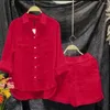 Damskie dresy 2 szorty/zestaw koszulki damskie Zestaw Lady Solid Colour Spring Ruit Pieczek Jogger Dame Faiend Faily Stroje