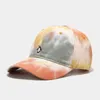 Visir Tie-Dyed Women Sun Baseball Unisex Hat Hip Cap Justerbara män Hop Caps Mens Cotton Visor