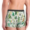 Underpants Pines And Spruces Forest Christmas Trees Decorations Pattern Red Green Panties Shorts Boxer Briefs Male Underwear