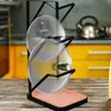 Dinnerware Sets Pot Lid Rack Kitchen Storage Spoon Holder Organizer Stand Carbon Steel Supply Pan