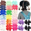 Haaraccessoires 40PCS Strikken Voor Meisjes Paren 4.5Inch Grosgrain Lint Boutique Alligator Clips Peuters Kids Kinderen