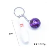 Keychains Creative Bowling Keychain For Women Men Car Bag Pendant Leisure Sports Boy Keyring Friend Souvenir Gift Ball Game Key Chains