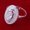 Klaster pierścionki Wysokiej jakości Wspaniałe prezenty na przyjęcie weselne JZ-ar380 srebrny kolor hurtowy biżuteria mody guzki owalne talerz asjajjqa