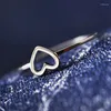 Cluster Rings 1PC Women Ring Hollow Heart For Couple Wedding Promise Infinity Eternity Boho Mujer Gifts