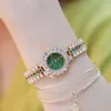 Montres-bracelets Lushang personnalisé diamant femmes montres à quartz petit cadran bande en acier étanche mode montre élégante pour les femmes