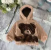 Sweatshirts Lambhair manteau pour enfants poupée ours imprimer enfant veste à capuche taille 100160 cm mode bébé automne chaud vêtements d'extérieur designer enfants vêtements