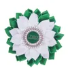 Broches cadeaux pour membres personnalisés, blanc et vert, organisations de services bénévoles africaines, les liens incorporés, broche pour femmes