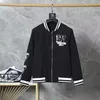 NOVITÀ Giacca da uomo casual Cappotto Berretto Bomber di design di lusso Giacca a righe con lettera di alta qualità Autunno Moda Outdoor Felpe con cappuccio Cappotti Badge Giacche a vento