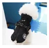 Abbigliamento per cani Giacca invernale Chiusura con cerniera Fibbia sul retro Funzione D-ring Cappotto per gatti Abbigliamento per cani di piccola taglia media