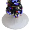 Christmas Decorations Extra Large 48" PV Velvet Faux Fur Tree Skirt With Glitter Sequin Printed Competitve Price P4202