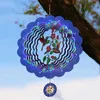 Decoratieve beeldjes 3D roterende windgong 12 inch blauwe vogel buiten hangende decoratie