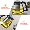 Servis uppsättningar glas tekanna med infuser spisetop säker te vattenkokare blommande och lös bladtillverkare set 1000 ml