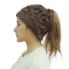 Woman Wool Hat Lady Winter Ponytail Failies Krzykami czapki domowe moda dla dorosłych hip-hopowych kucyk kapelusz