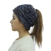 Woman Wool Hat Lady Winter Ponytail Failies Krzykami czapki domowe moda dla dorosłych hip-hopowych kucyk kapelusz