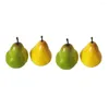 Party Decoration 4pcs Pear Model Cabinet Fruit Decors Po Props Simulated Models Ship