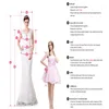 Party Dresses A-Line Evening Sleeveless V Neck Sequins pärliga applikationer 3D spets ihåliga diamanter ruffles prom skräddarsydd