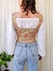 Bustiers Corsets Corsé hecho a mano-Bustier Overbust Corset Sexy Lace Plus Size Erótico Zip Floral Mujeres Bustier Tops Lencería Brocade Victori