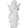 Vases RESIN GIRL DECORATION PRAYING ANGEL ORNAMENTS ELF WINGS SCULPTURE FIGURINE COFFEE RETRO DESKTOP