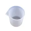 Herramientas de medición de silicona Copa transparente Escala de pegamento de cristal reutilizable para accesorios de cocina para hornear 100 ml
