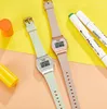 Armbanduhren Digitaluhren für Damen, weiß, modisch, wasserdicht, Sportuhr, Mädchen, elektronische Damen-Armbanduhr, Wecker