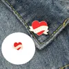 Broszki 1pc miłosne szpilki z enamerem serca odznaka kreskówka torba na ubrania dżins