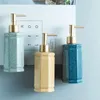 Dispenser di sapone liquido a fossa esagonale Accessori da bagno in ceramica Contenitore Bottiglia di shampoo Portatile da viaggio