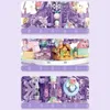 Blocs 729 pièces violet cristal arbre de noël boîte à musique blocs de construction Kits avec lumière créative décoration de la maison cadeaux de vacances pour enfants 231027