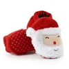 First Walkers INS Style Christmas Baby Shoes Soft Sole Warm Cute Cartoon Snowman Autumn Winter Kids Foot Wear Accessories