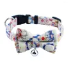 Collari per cani Guinzaglio per animali Collare con motivo floreale Decorativo regolabile Corda di trazione carina Accessori per animali domestici