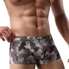 Unterhosen Niedrige Taille Wen's Bequeme Außenhandel Herrenunterwäsche Mode Bedruckte Tarnung Boyshort Sexy U-konvexe Design-Shorts
