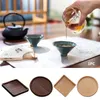 Table Mats For Drinks Insulation Wood Decor Round Square Coffee Bar Heat Resistant Kitchen Tea Pad Cup Mat Placemat Non Slip