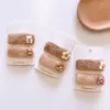 Hårtillbehör 4st/Set Women Girls Fashion Coffee Color Barrette Children's Plush Clip Autumn and Winter Hairn Pins Kids