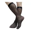 Chaussettes transparentes pour hommes, costume formel pour hommes d'affaires, tuyau Tube noir, bas transparent et Sexy, doux et confortable, 2447