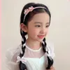 Accessoires pour cheveux Floral Enfants Streamer Bandeaux Coiffe Coiffure Style Coréen Dents Tressé Cerceau Papillon Ruban Bande Enfants