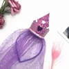 Hair Accessories Lovely Crystal Birthday Gifts Stage Props For Children Princess Crown Veil Children's Headband Kids Headwear