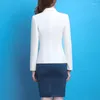 Women's Suits Professional Women White Blazer Spring Fashion Clothes Business Formal Jacket OL Office Lady Work Wear