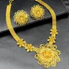 Set di orecchini e collana Set ANIID per donna Dubai Gioielli color oro africano Anello da sposa Regalo di gioielli da sposa nigeriani