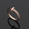 New Fashion T LETTER T1 Circle full diamonds Ring women gold silver Rose gold wedding ring Designer Jewelry TR-01