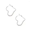 KOFSAC – boucles d'oreilles créoles en argent 925, Design français exagéré, voiture fleur amour cœur scintillant ciel étoile en forme de grand bijoux