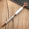 wholesale NEW Diamond Crown Ballpoint Pens Classical Color Rosegold Silver Gold Metal Pen with Bling Little Crystal Student Writing Gift