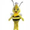 Costumi mascotte piccola ape super carina Costume da personaggio dei cartoni animati di Halloween Vestito da festa di Natale all'aperto Abbigliamento pubblicitario promozionale unisex