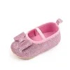 Scarpe Primi Passi per Neonata Scarpe Basse Glitter Bowknot Abito da Principessa Antiscivolo Bambino