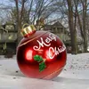 Juldekorationer 60 cm utomhus Uppblåsbar boll Made PVC Giant Large S Tree Toy Xmas Gifts Ornament