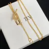 2023 Squisito Internazionale di Lusso Lucchetto A Catena Collana con Ciondolo Bracciale Moda Donna Placcato in Oro 18k Gioielli Regalo Selezionato-7