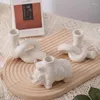 Świece Proste ceramiczne świecznik Elegancki kadzidło Wosk kink Kink Creative Home Decoration Prezenty